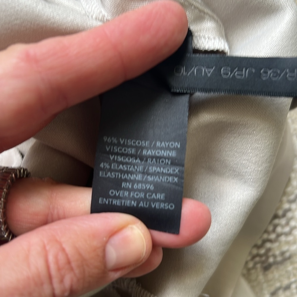 Donna Karan flat front dressy satin flowy trouser 6 - Picture 5 of 6